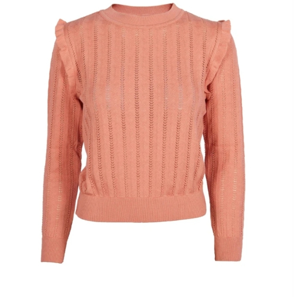 Palava Diana Pink Ruffled Knitted Top/Sweater size XS